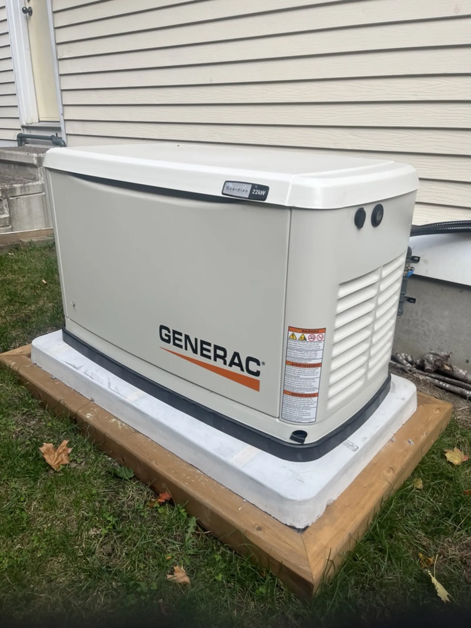 Generac standby generator installed at Ottawa home